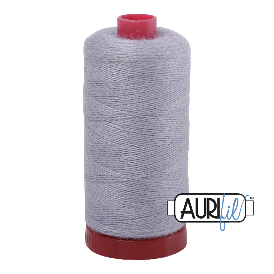 Aurifil Thread 8608 - Aurifil 12wt Lana Wool Thread - 350m - Ash Blue
