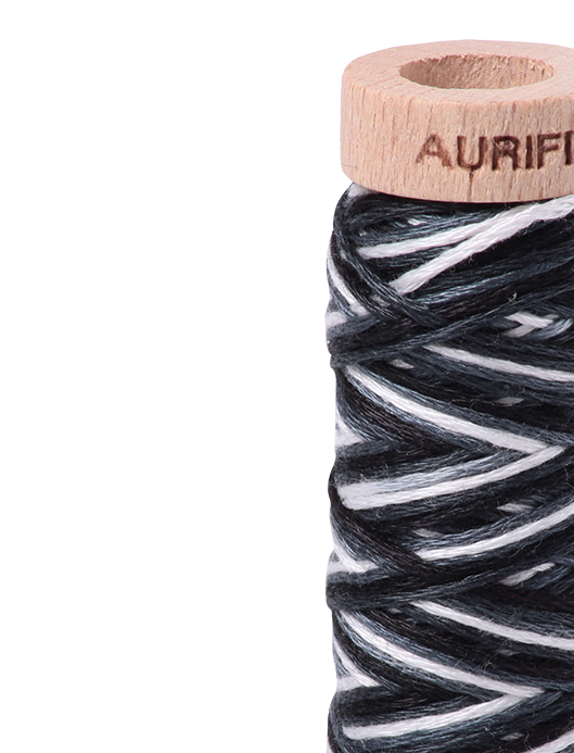 Aurifil Thread Aurifloss 4665 - Variegated Graphite - Embroidery Floss