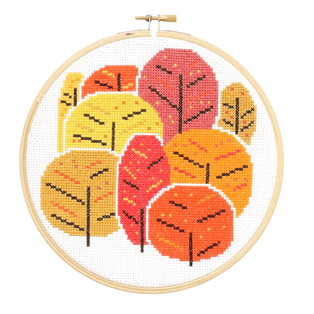 Autumn Trees - Cross Stitch Kit - Hawthorn Handmade - The Eternal Maker - UK Fabric Shop
