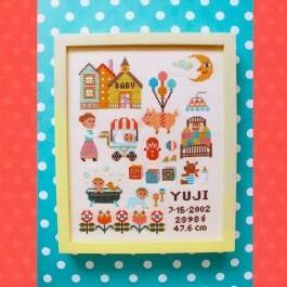 Baby Sampler - Gera! Cross Stitch Patterns - The Eternal Maker - UK Fabric Shop