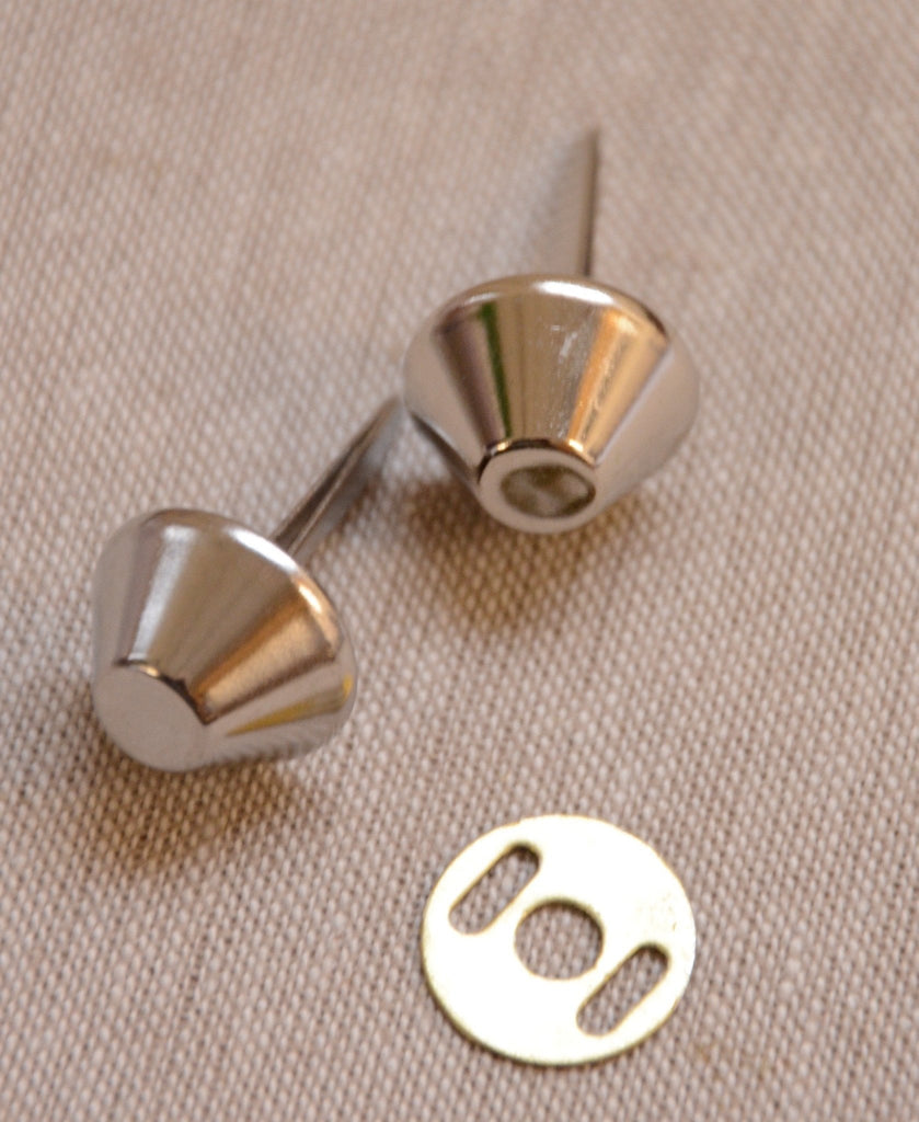 Bag Feet - Silver - 12mm - The Eternal Maker - UK Fabric Shop