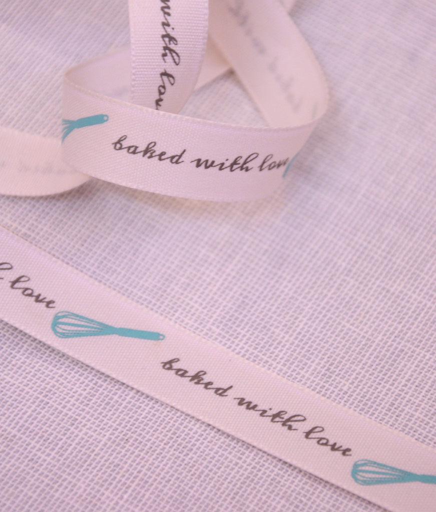 Berisfords Ribbon and Trims Baked with Love Ribbon - 15mm