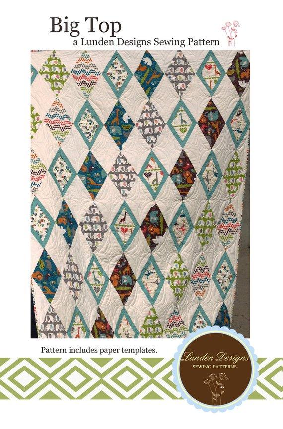 Big Top Quilt Pattern - Paper Pattern by Lunden Designs - The Eternal Maker - UK Fabric Shop