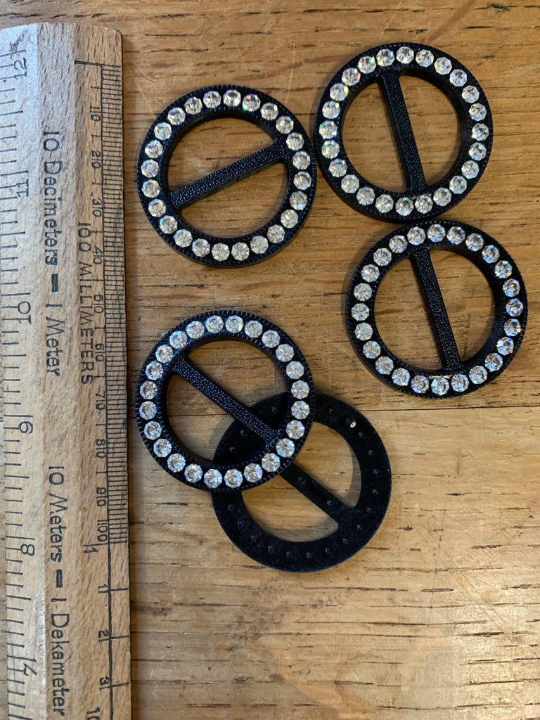 Black Diamante Buckle - 25mm - The Eternal Maker - UK Fabric Shop