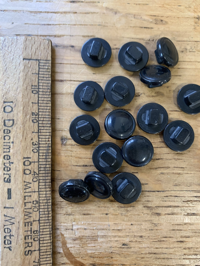 Black Shank Button - 10mm - The Eternal Maker - UK Fabric Shop