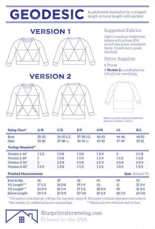 Blueprints for Sewing Dress Patterns Geodesic - Blueprints for Sewing - Digital PDF Pattern