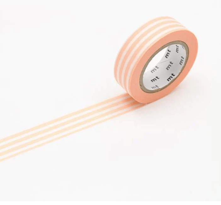 Border Peach Cream - Washi Tape - mt Making Tape - The Eternal Maker - UK Fabric Shop