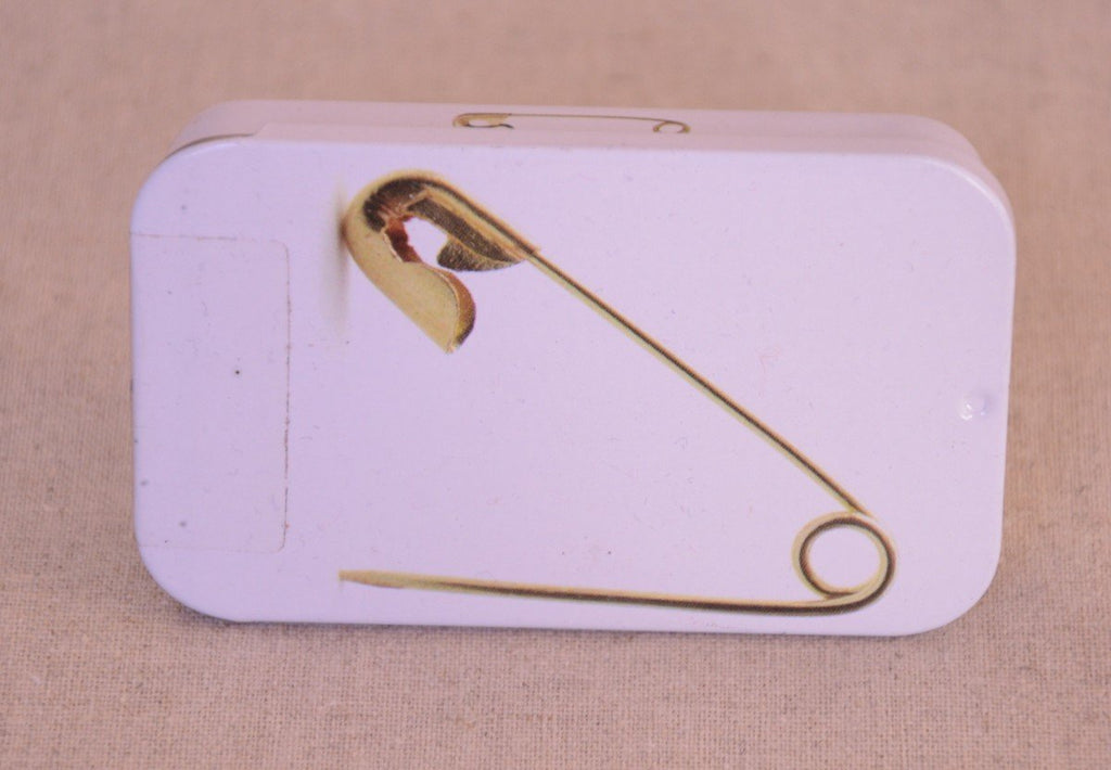 Brass Safety Pins in a Tin - The Eternal Maker - UK Fabric Shop