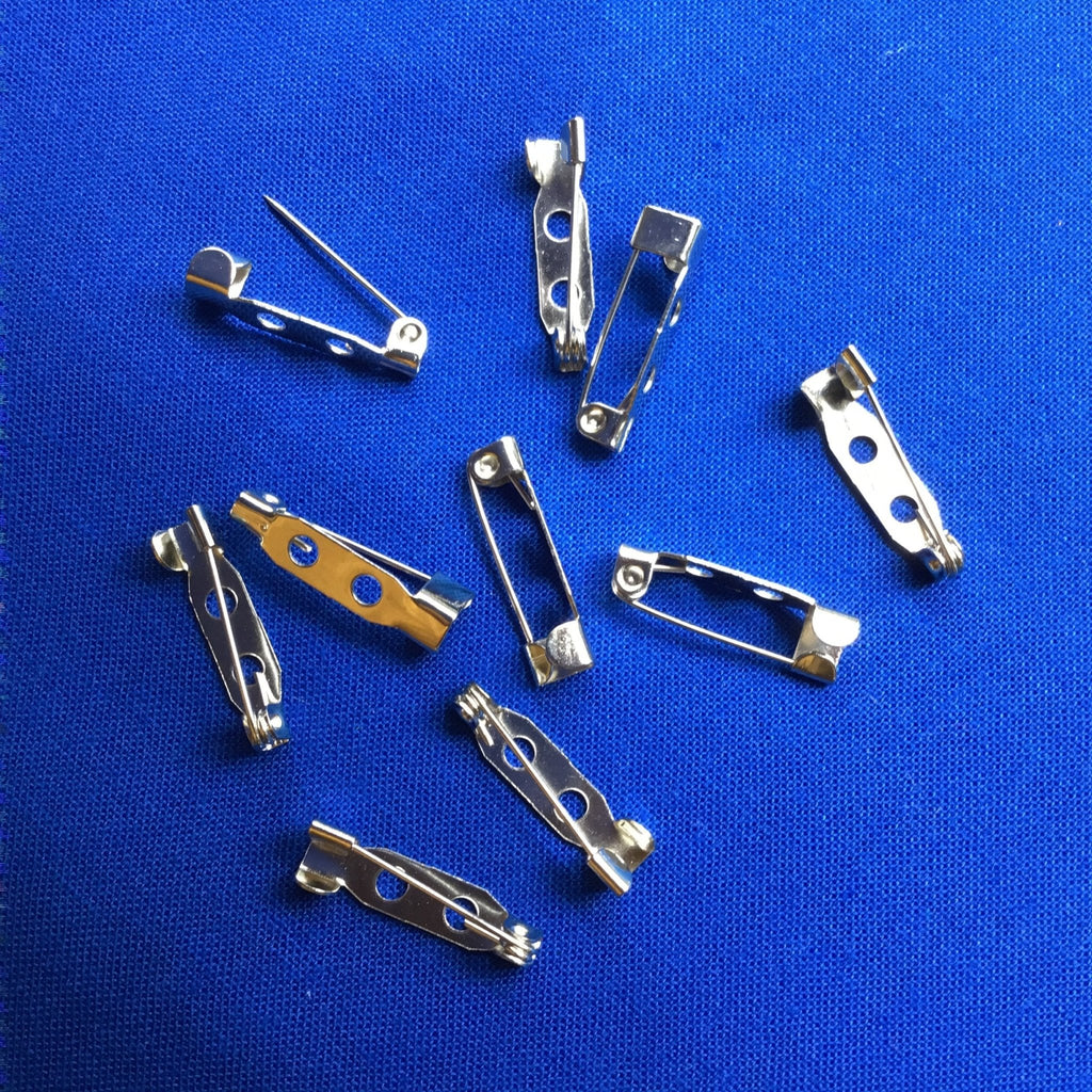Brooch Backs - Silver - 20mm - The Eternal Maker - UK Fabric Shop