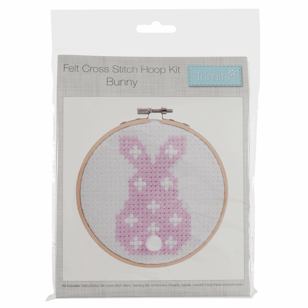 Bunny - Felt Cross Stitch Kit - Trimits - The Eternal Maker - UK Fabric Shop