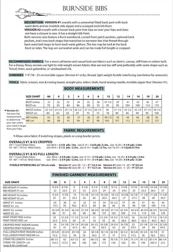 Burnside Bibs - Sew House Seven - Digital Sewing Pattern - The Eternal Maker - UK Fabric Shop