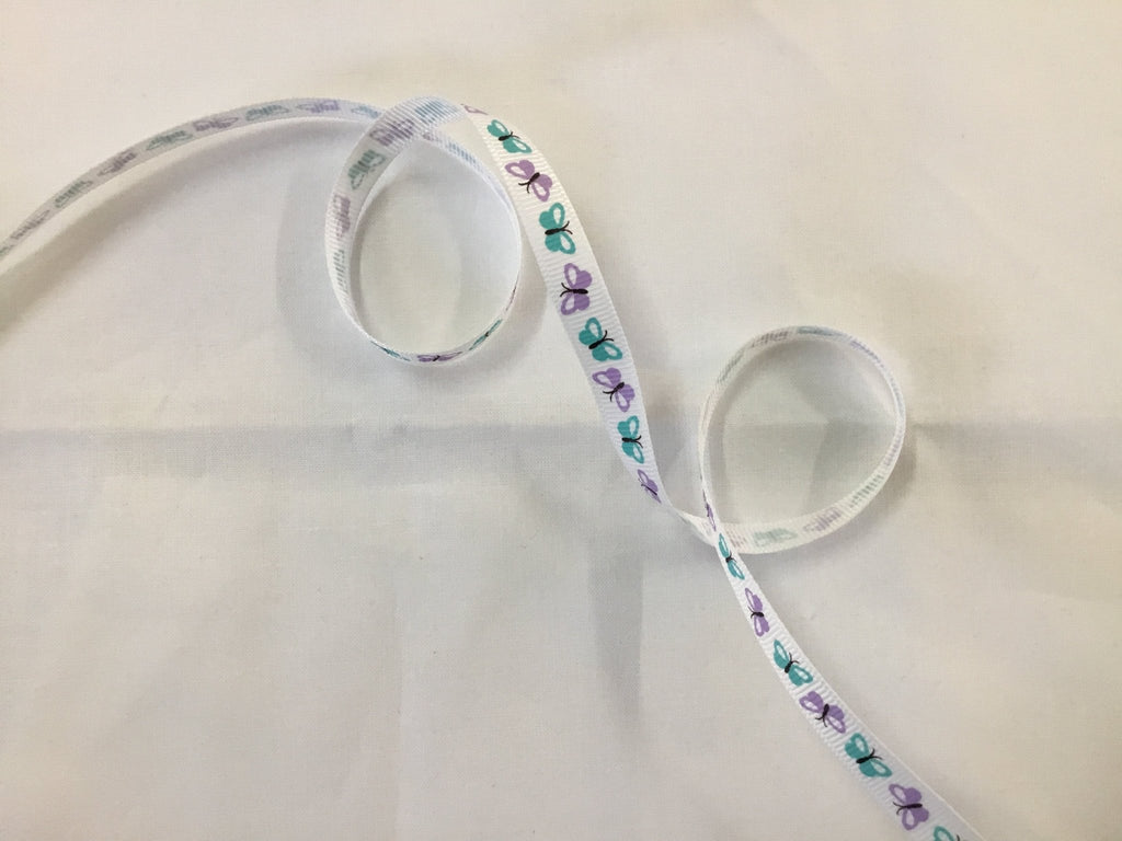 Butterfly Ribbon - 10mm wide - The Eternal Maker - UK Fabric Shop
