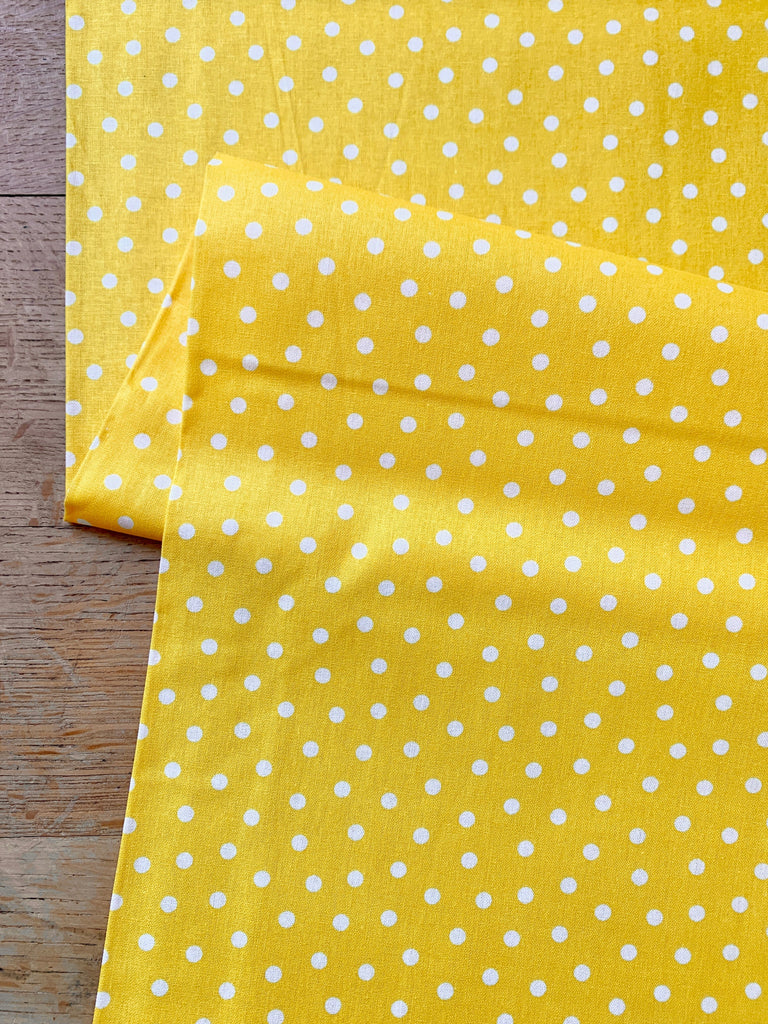 Camelot Cottons Fabric Spotted in Yellow - Camelot Cottons