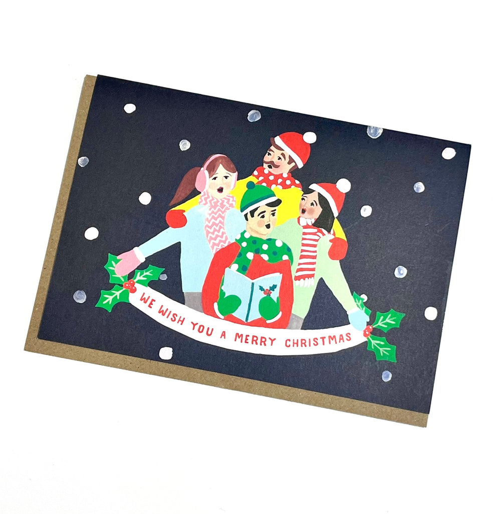 Carolers - Greetings Card - The Eternal Maker - UK Fabric Shop