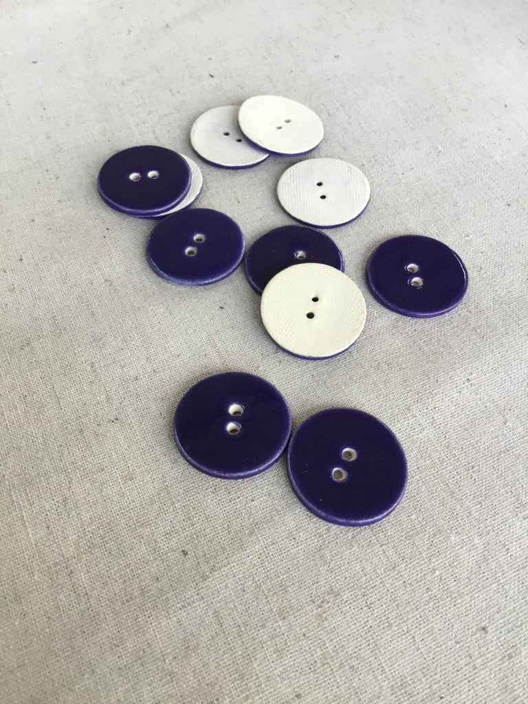 Ceramic Button - 25mm - Midnight - The Eternal Maker - UK Fabric Shop