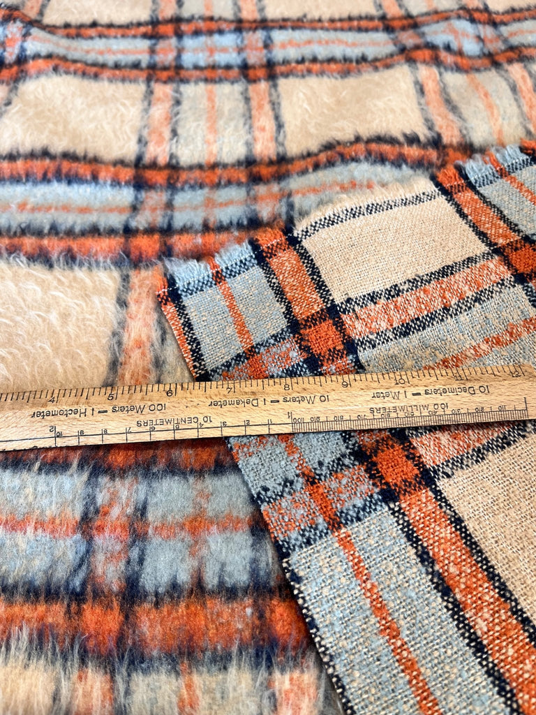 Cerys in Oatmeal - Wool Blend Checked Coating - The Eternal Maker - UK Fabric Shop