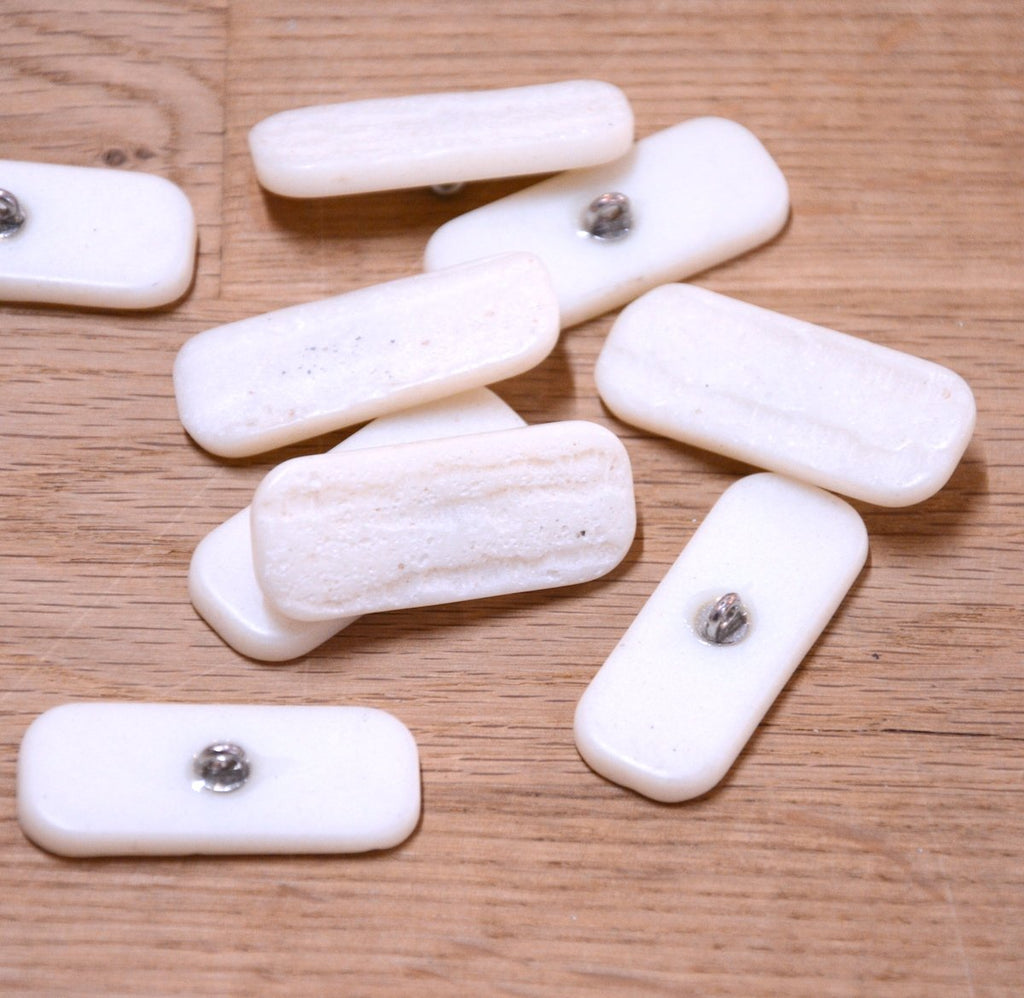 Chalky Lozenge Shank Button - 40mm - The Eternal Maker - UK Fabric Shop