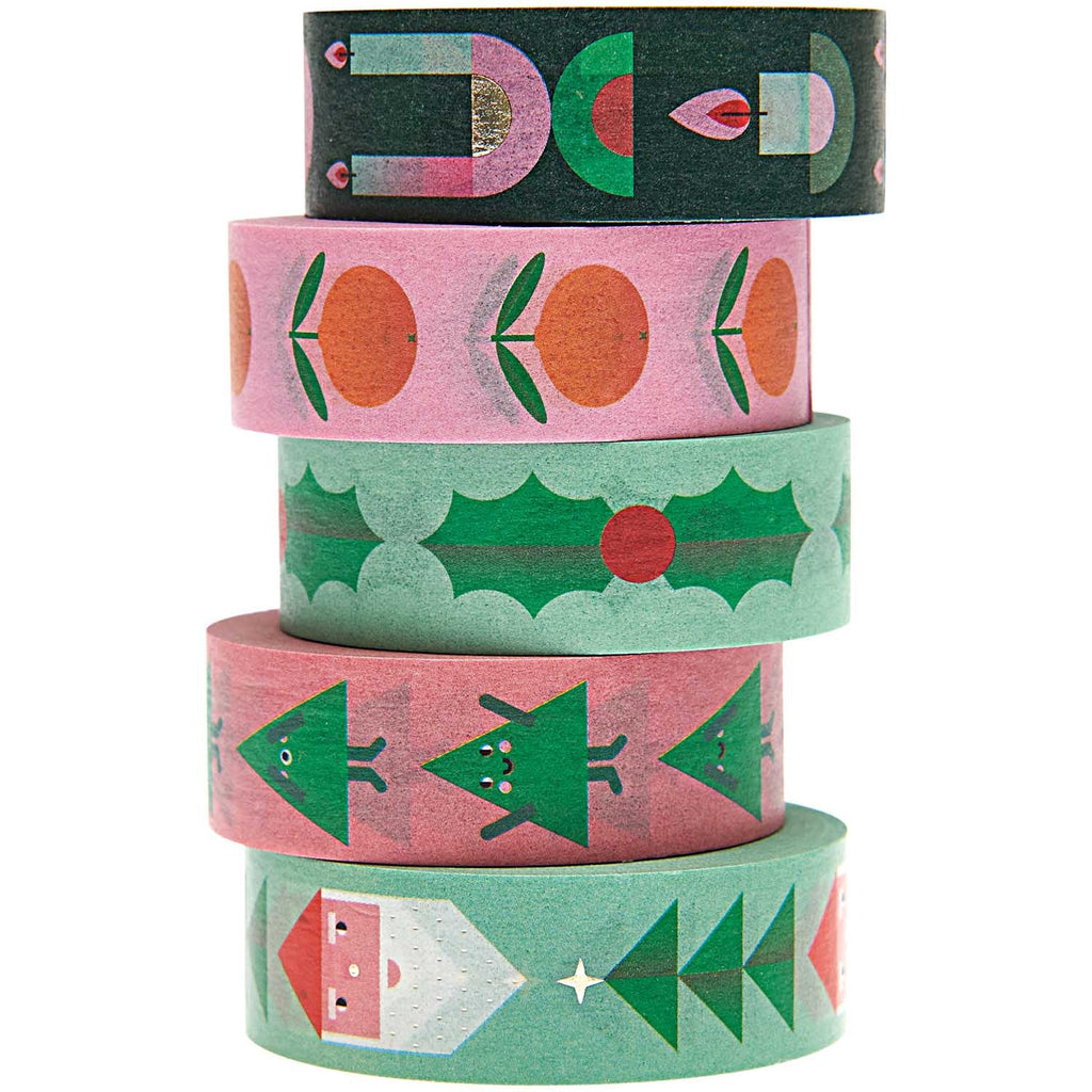 Christmas Shapes - 5 Washi Tape Set - Rico Design - The Eternal Maker - UK Fabric Shop