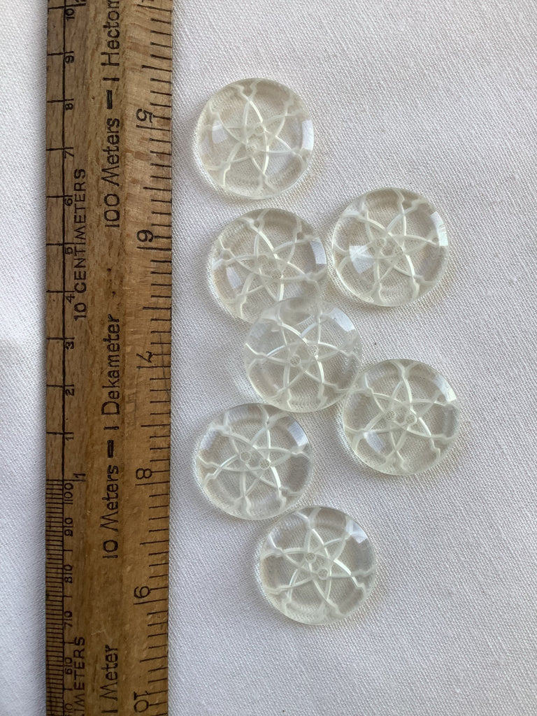 Clear Mandala Star Button - 26mm - The Eternal Maker - UK Fabric Shop