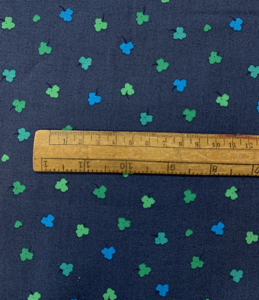 Clover in Navy - Solstice by Sally Kelly for Windham - The Eternal Maker - UK Fabric Shop