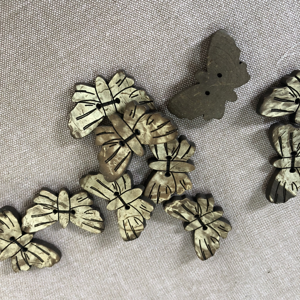Coconut Butterfly Button - 30mm - The Eternal Maker - UK Fabric Shop