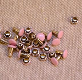 Coloured Rivets 6mm (dia.) x 7mm (length) 20 pack - Pale Pink - The Eternal Maker - UK Fabric Shop