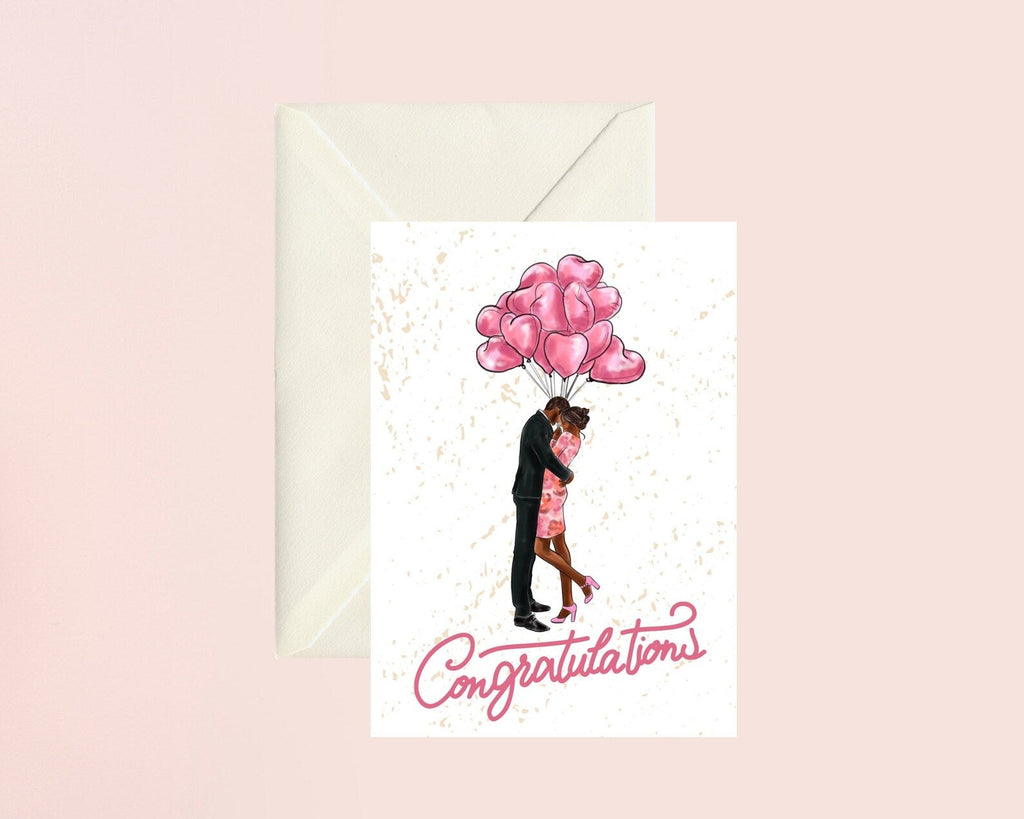 Congratulations Engagement - Greetings Card - The Eternal Maker - UK Fabric Shop