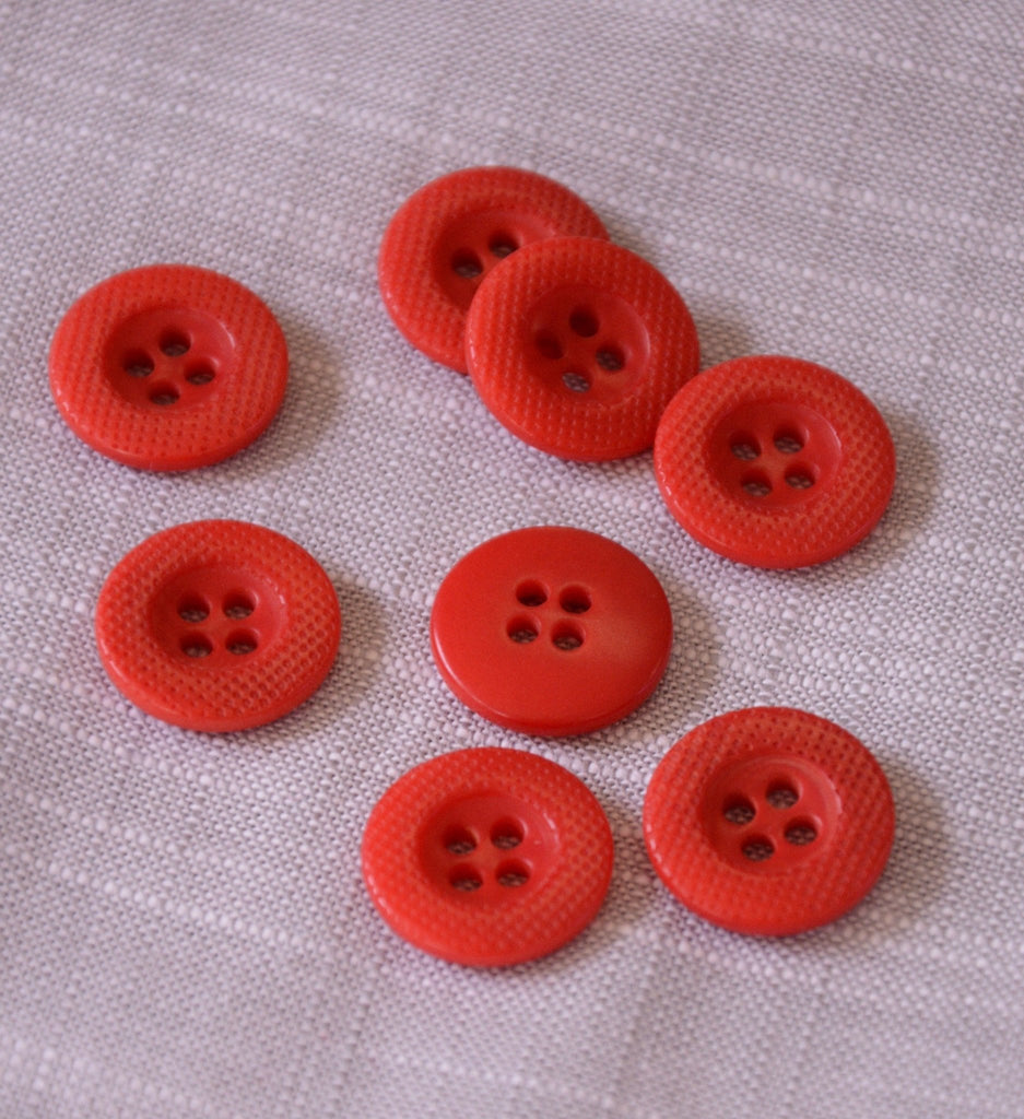 Corozo Nut Button - 15mm - Red - Eco Friendly - The Eternal Maker - UK Fabric Shop