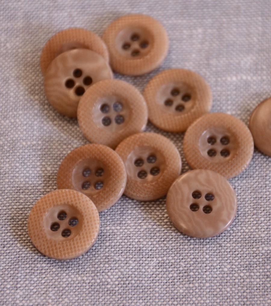 Corozo Nut Button - 15mm - Taupe - The Eternal Maker - UK Fabric Shop
