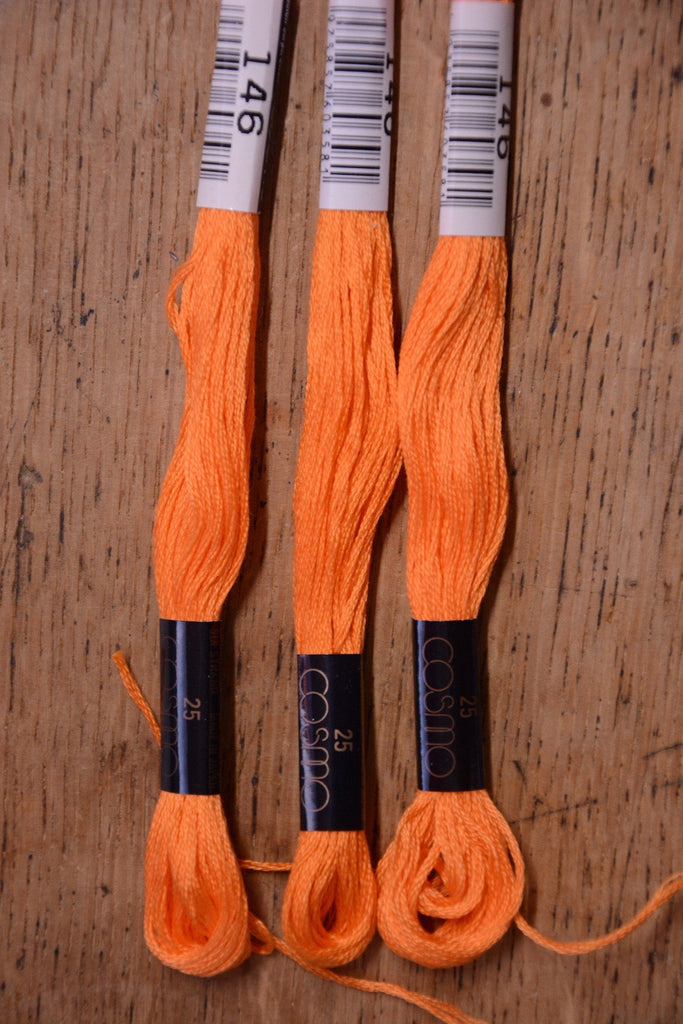 Cosmo Lecien Thread Lecien Cosmo Embroidery Thread 146 Vivid Orange Pepper