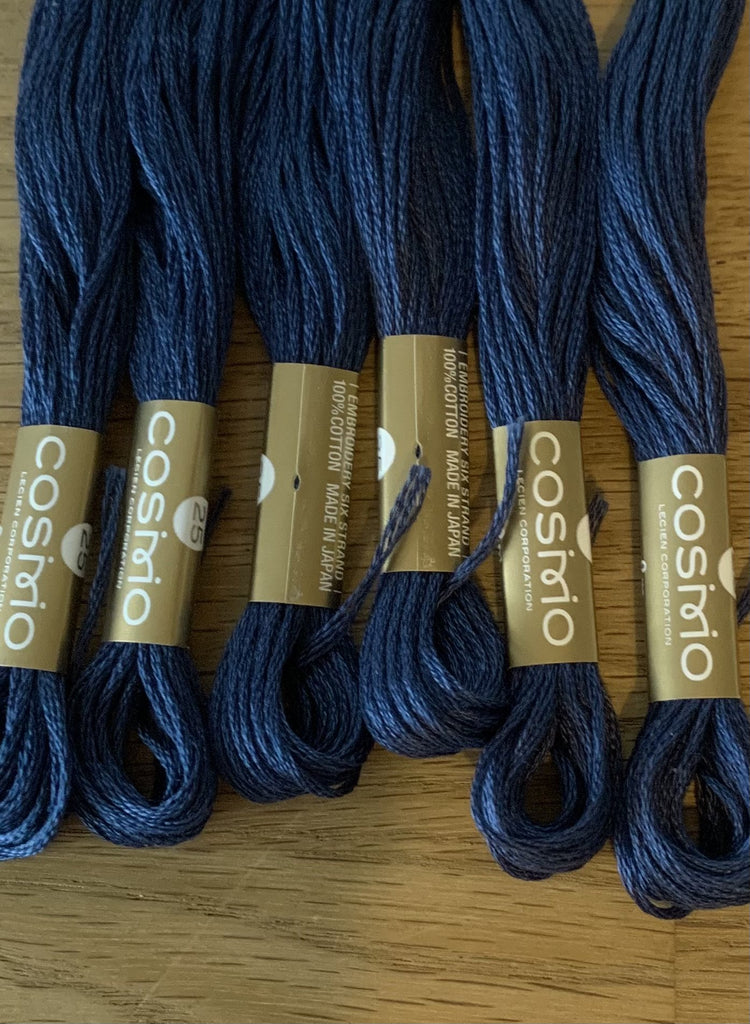 Cosmo Lecien Thread Lecien Cosmo Embroidery Thread 2167 French Navy