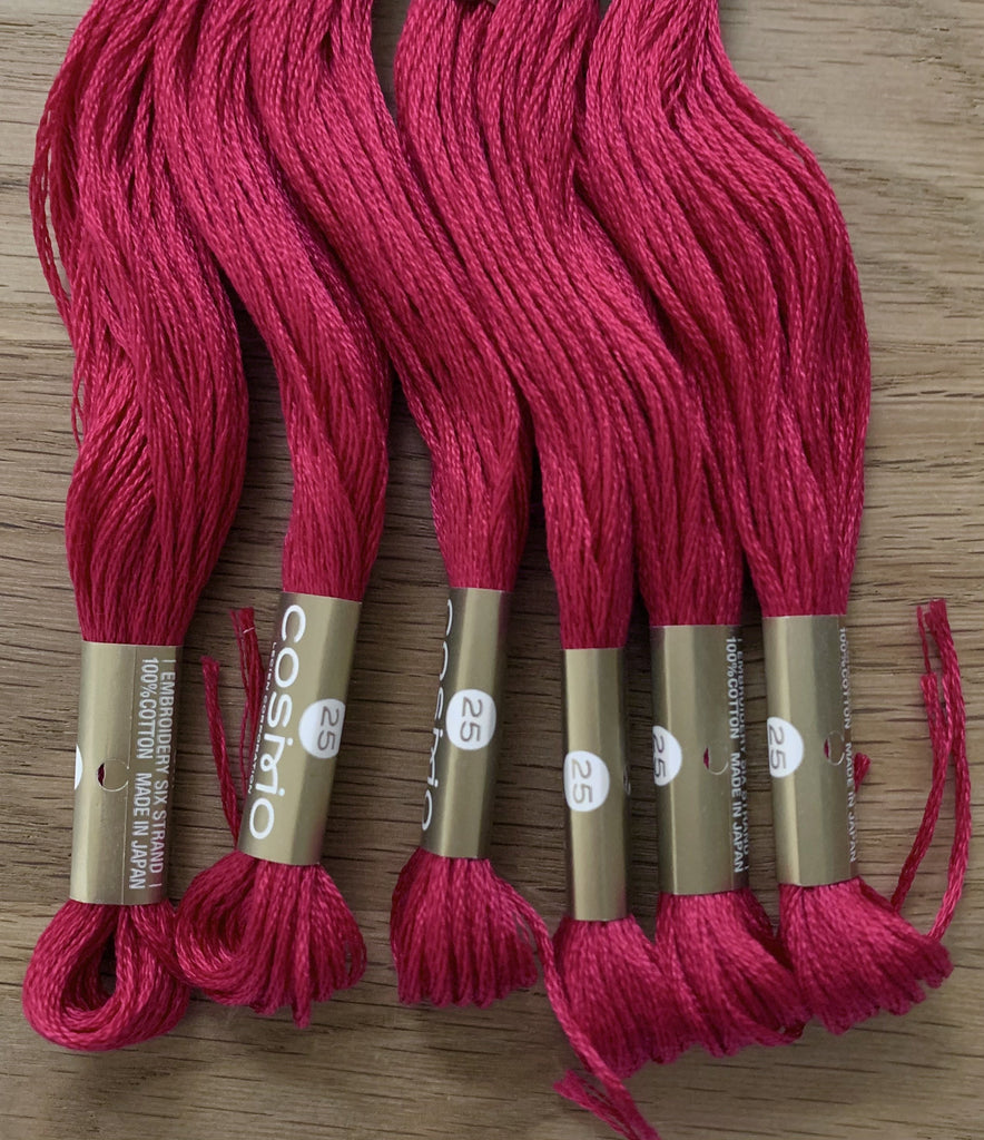 Cosmo Lecien Thread Lecien Cosmo Embroidery Thread 241A Orient Red