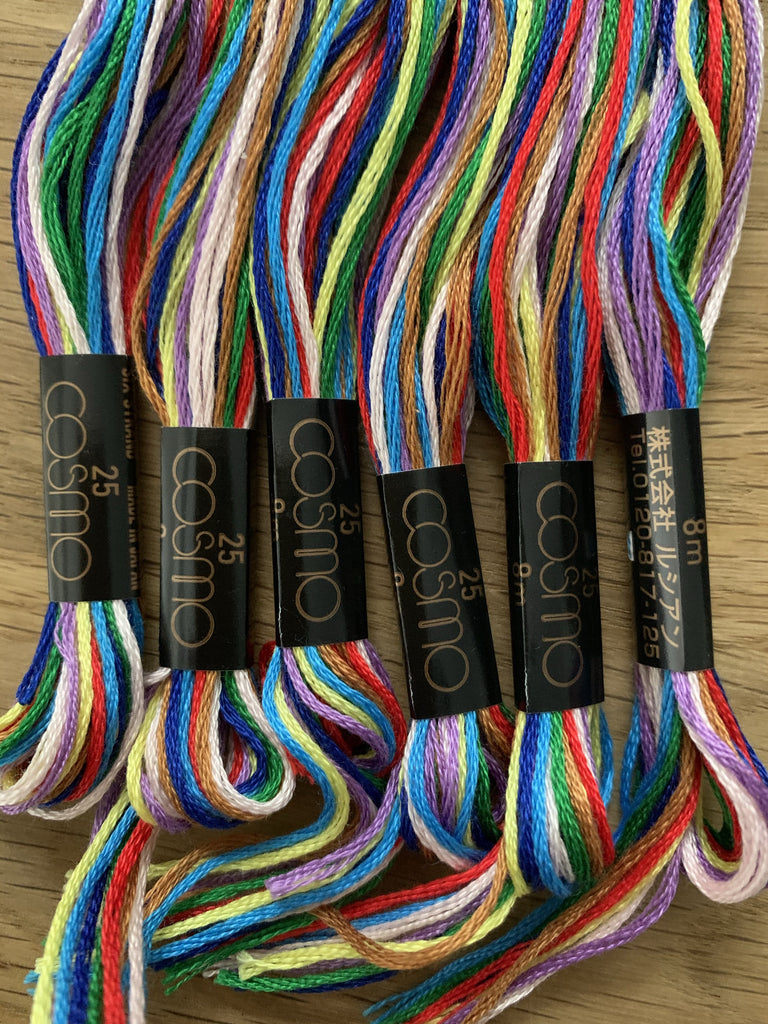 Cosmo Lecien Thread Lecien Cosmo Embroidery Thread 258 Rainbow