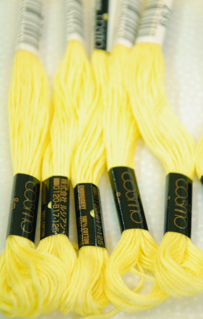 Cosmo Lecien Thread Lecien Cosmo Embroidery Thread 299 Empire Yellow