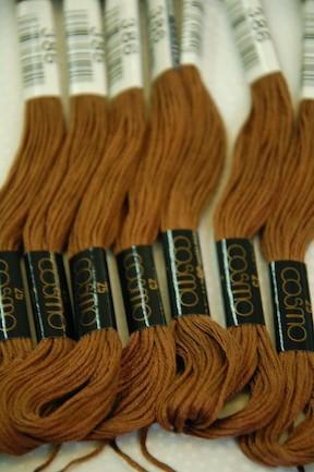Cosmo Lecien Thread Lecien Cosmo Embroidery Thread 386 Amber Greyish Brown