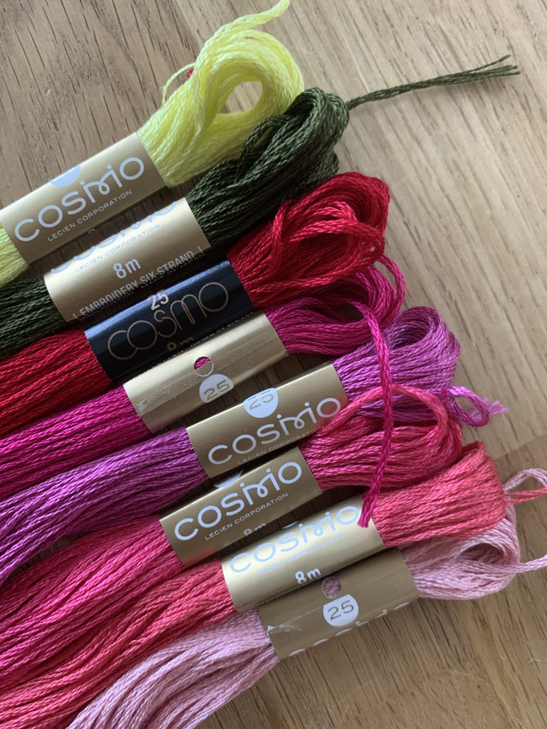Cosmo Lecien Thread Rose Garden - Lecien Cosmo Embroidery Thread Set