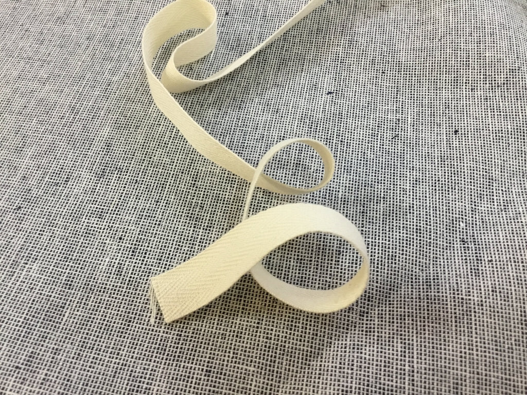 Cotton Twill Tape - 14mm - Ivory - The Eternal Maker - UK Fabric Shop