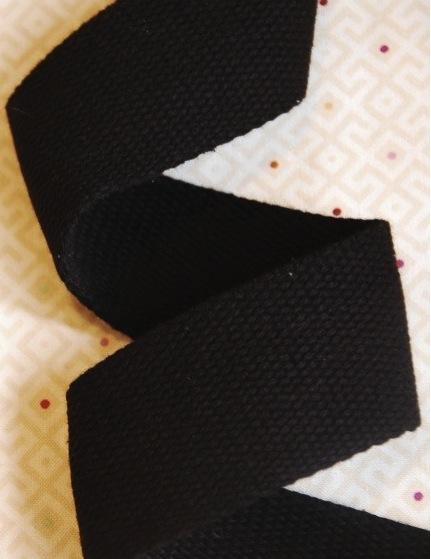 Cotton Webbing Tape - 40mm/ 1.5” - Black - by 1/2m - The Eternal Maker - UK Fabric Shop