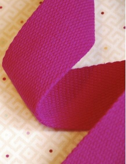 Cotton Webbing Tape - 40mm/ 1.5” - Fuchsia - by 1/2m - The Eternal Maker - UK Fabric Shop