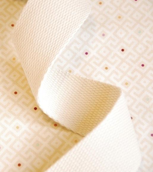 Cotton Webbing Tape - 40mm/ 1.5” - Ivory - by 1/2m - The Eternal Maker - UK Fabric Shop