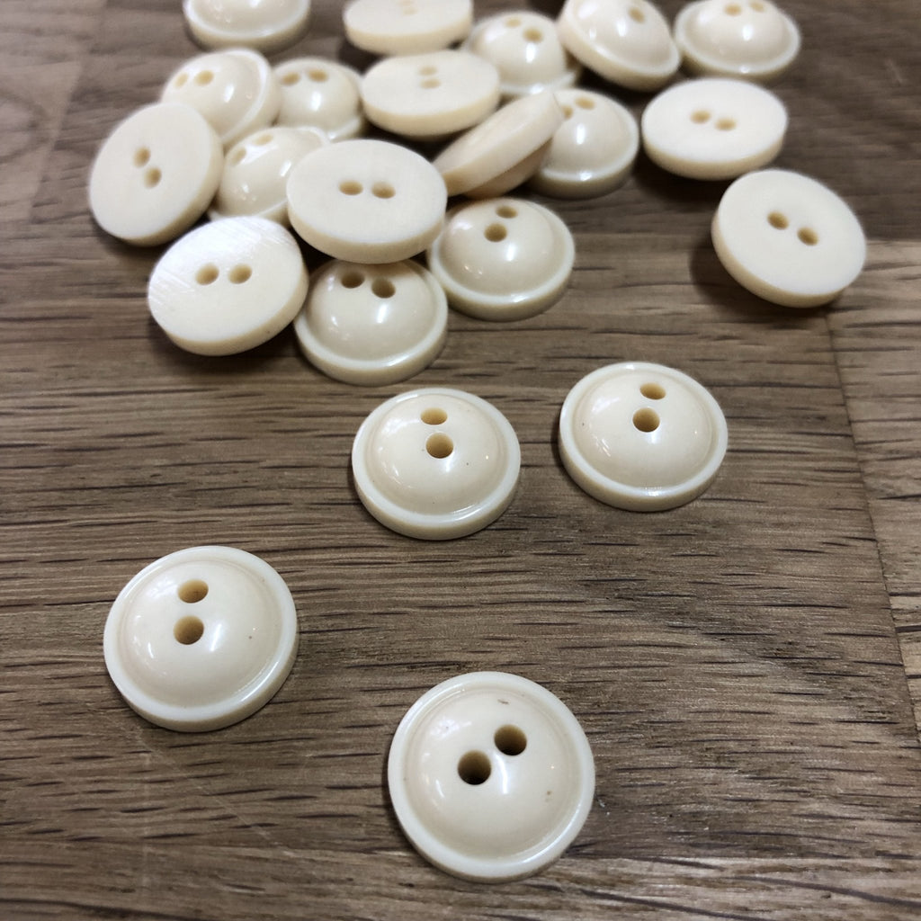 Cream Hemisphere Bakelite Button - 14mm - The Eternal Maker - UK Fabric Shop