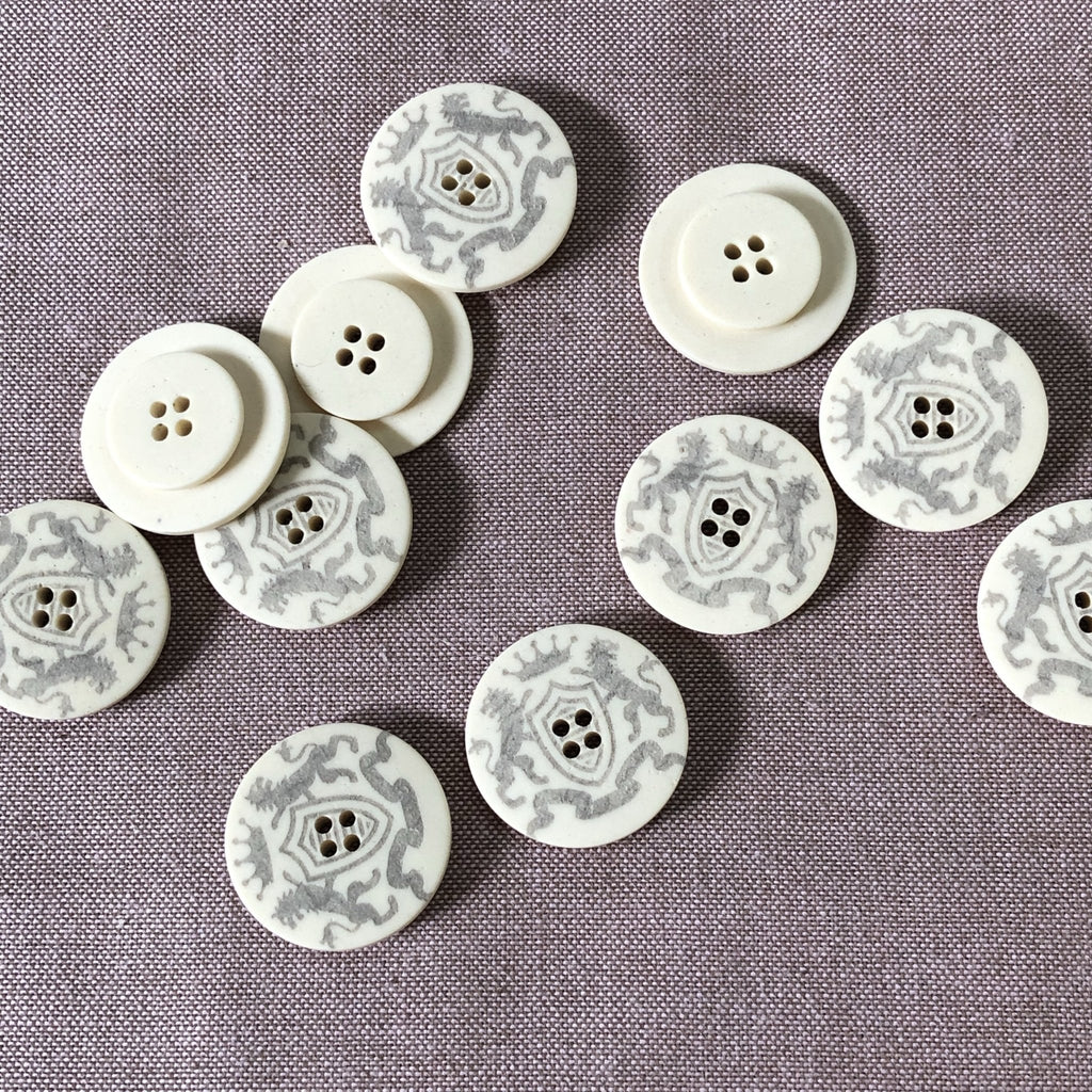 Cream Shield Button - 23mm - The Eternal Maker - UK Fabric Shop