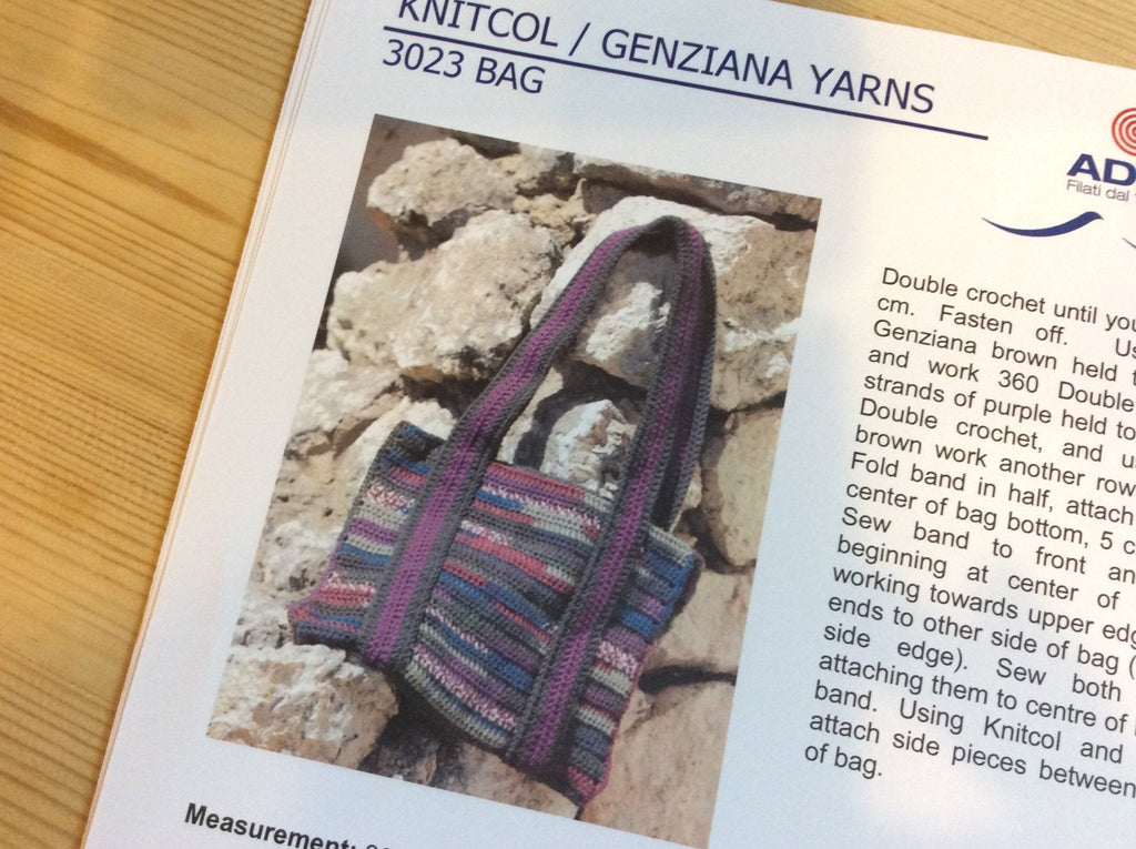 Crochet Bag Pattern - 3023 - Genziana Yarn - Adriafil - The Eternal Maker - UK Fabric Shop