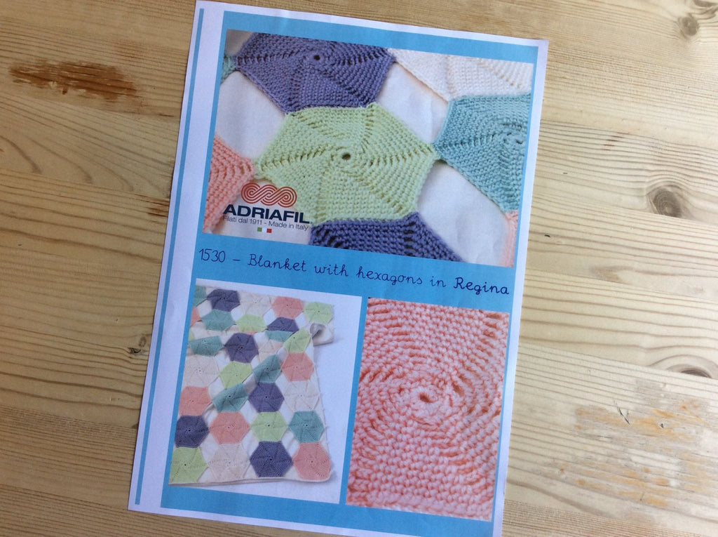 Crochet Blanket with Hexagons Pattern for Regina Yarn by Adriafil - The Eternal Maker - UK Fabric Shop