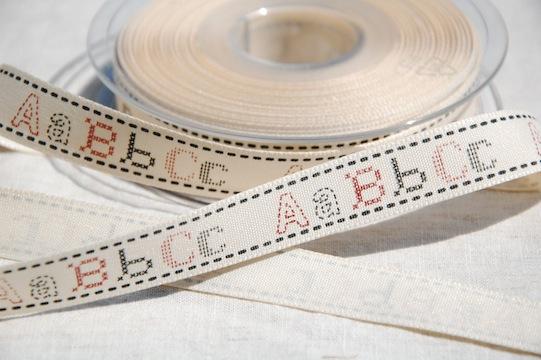 Cross stitch Alphabet Ribbon x 1m - The Eternal Maker - UK Fabric Shop