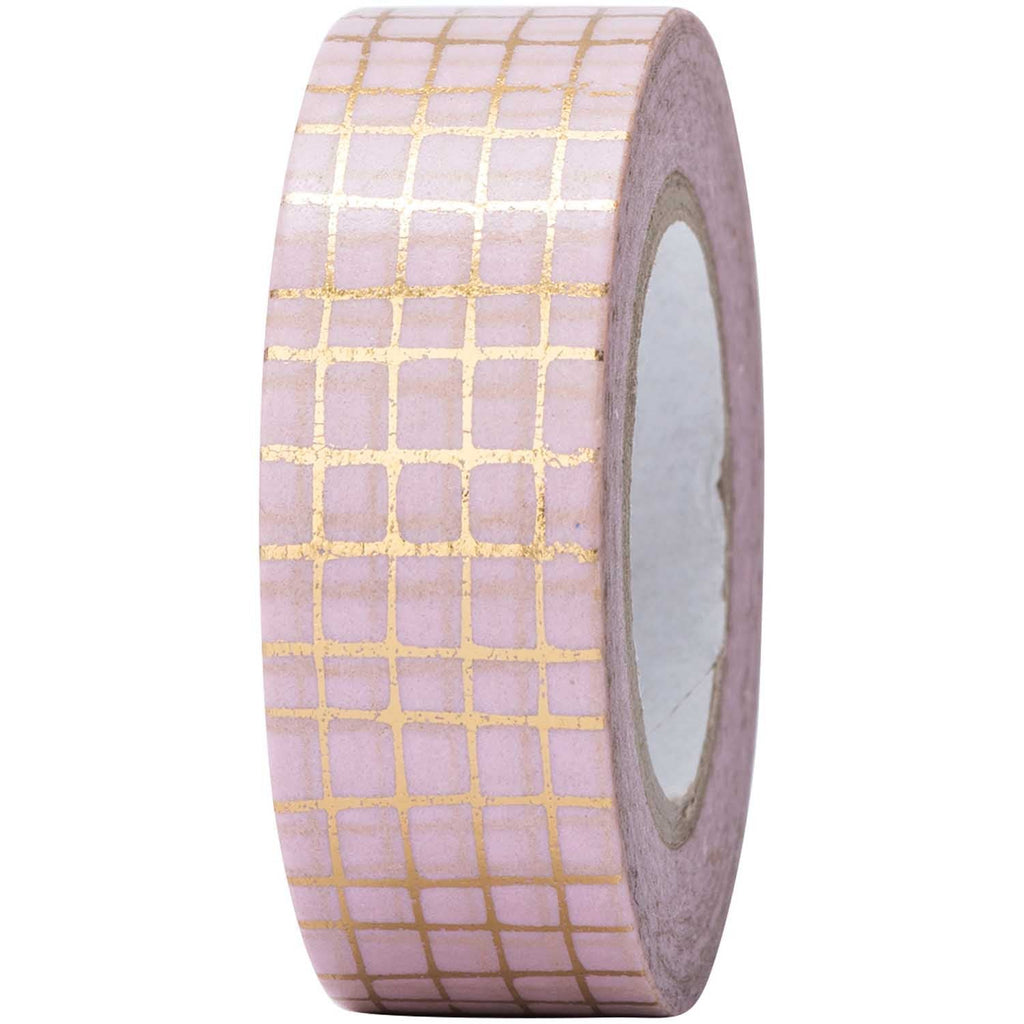 Crosshatch Gold Pink - Washi Tape - Rico Design - The Eternal Maker - UK Fabric Shop