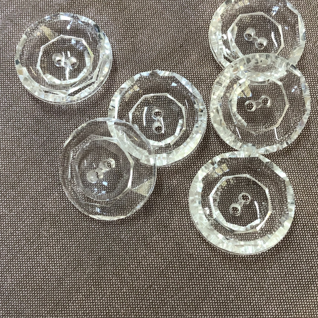 Crystal Clear Button - 28mm - The Eternal Maker - UK Fabric Shop