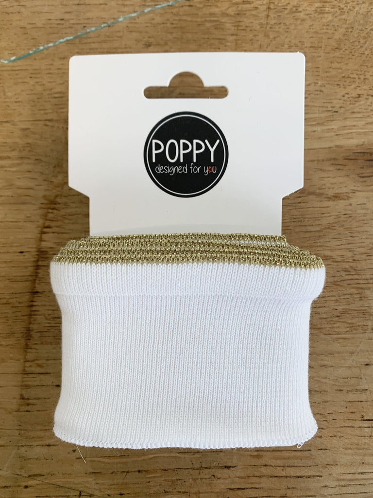 Cuffs - Ruffle Lurex Ecru - 7cm x 135cm - The Eternal Maker - UK Fabric Shop