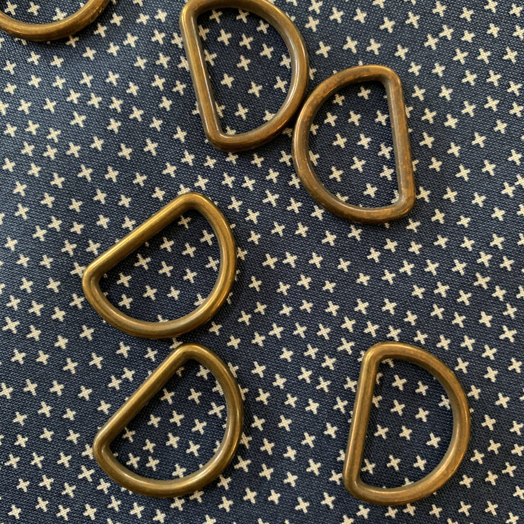 D - Rings - 20mm - Brass - The Eternal Maker - UK Fabric Shop