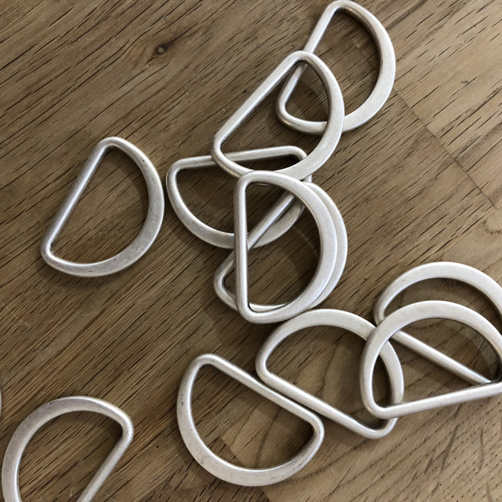 D - Rings - 30mm - Brushed Silver - The Eternal Maker - UK Fabric Shop